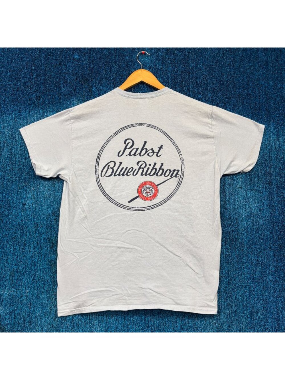 Pabst Blue Ribbon Pabst Brewing Co Throwback Seal Logo Tee M